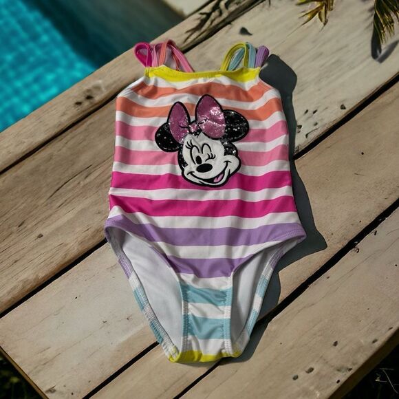 Disney Minnie Mouse One Piece Swimsuit (4) - Picture 1 of 4